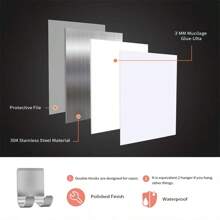 2pcs Strong Stainless Steel Adhesive Hook, Stainless Steel Hook, Kitchen Door, Clothes Wall, Clothes Hook, Nail Free