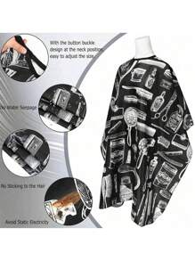 1/2/3 pièces Cape de coiffure professionnelle pour barbier, Cape de coupe de cheveux avec brosse à duster de cou, Tablier de coiffure, Châle de teinture capillaire, Brosse de nettoyage, Bouteille de vaporisateur de salon de coiffure, Bouteille de vaporisateur de coiffure, Bouteille de vaporisateur d'alcool, Bouteille de vaporisateur haute pression, Accessoires de coiffure (Halloween, Costume Party, Robe de fête, Accessoires de festival, Bandeau de jeu de rôle), Rentrée scolaire, Accessoires de voyage, Accessoires pour cheveux pour femmes
