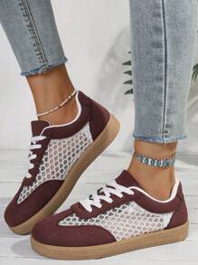 Vrouwen Veelzijdige Casual Mode Outdoor Plus Size Ademende Holle Sportschoenen