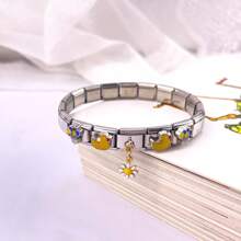 1 Pc Cross Border Popular Pentagram Elastic Bracelet DIY Italian Module Splicing Bracelet - Silver - View 40