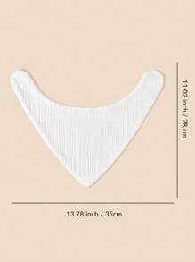 4 件套婴儿围兜，100% 纯棉，柔软透气，适合新生儿，纯色，男女通用 - 彩色 - 查看 2