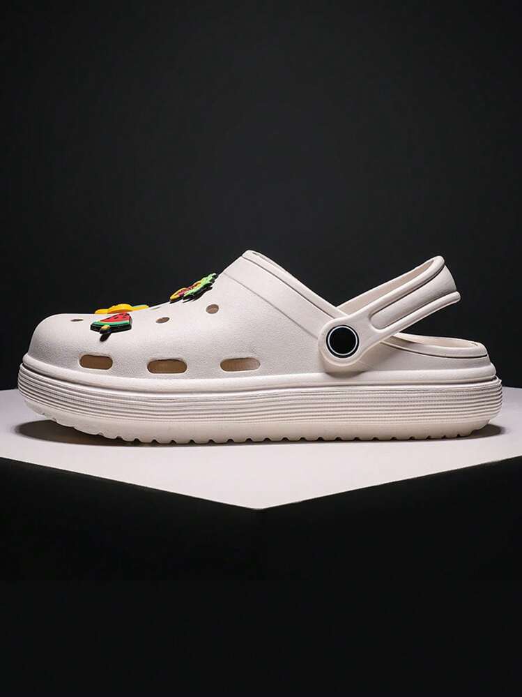 Sandalias deportivas para mujer, con diseño calado y suela cerrada, de estilo slip-on para exteriores, con suela suave antideslizante, ideales para el verano y la playa - Blanco - Añade 2