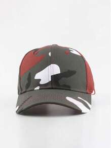 1pc Unisex Multicolor Camouflage Casual Fashion Sun Visor Cap, Suitable For Daily Outdoor/Street Wear