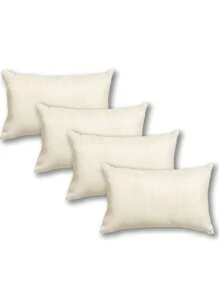 2 pièces/4 pièces/6 pièces Housses de coussin carrées vierges de type lin sans rembourrage, fermeture éclair cachée, housses de coussin décoratives DIY pour la chambre à coucher et le salon