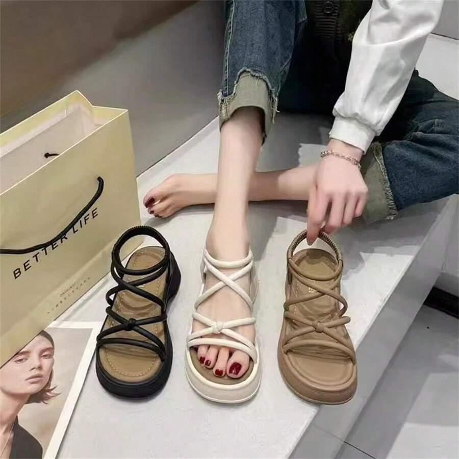 The Young Roman Sandal Girl Of 2025 Has Bagged The Study At Miami Summer To Pass The Time Against Annoying Sandals: Everyday Work Or Casual Wear, Wedding, Wedding Attire, Parties, Dates, Gatherings, Clubs, Gifts For Yourself, Friends And Women. Sports Shoes Are Great - 黑卡 - 查看 1