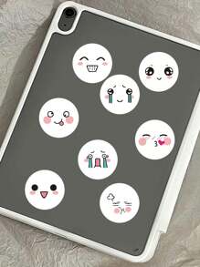 500 Pcs/Roll Cartoon Cute Expression Stickers, Multi-Expression Creative Diary/Planner Decorative Material, Waterproof Sticker For Students Reward & Encouragement