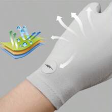 1 Pair Thin Spring/Summer/Autumn Open-Finger Sports Touchscreen Gloves, Anti-Slip UV Protection Sun Protection Gloves For Cycling, Driving, Hiking, Jogging, Outdoor Camping And Riding - Multicolor - View 5