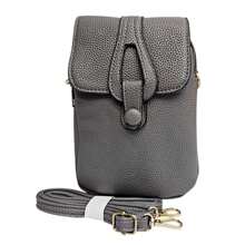 New Stylish Women Shoulder Cell Phone Bag, FASHION SHOPE - Grey - View 1