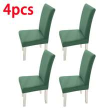 1/2/4/6 piezas Fundas de silla de microfibra de color liso