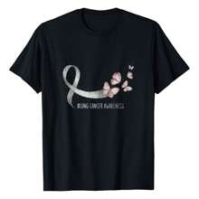 Pretty White Ribbon Support Lung Cancer Awareness T-Shirt Women's Plus Size T Shirt