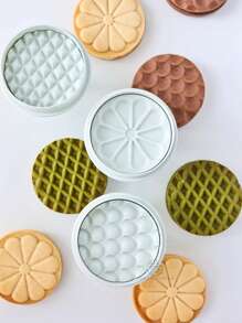 Nordic Style Lemon Flower Jam Cookie Cutter Mold Crisp Geometric Waffle Biscuit Stamp Embossers Homemade Sandwich Cookie Pastry Dessert Baking Decoration Tools - Army Green - View 11