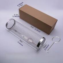 2 pezzi Set per barbecue, set per barbecue in acciaio inossidabile, Cestello per barbecue portatile da esterno, Griglia per braciere rotonda in acciaio inossidabile portatile, Accessorio per grill multifunzione da campeggio, Cestello per barbecue da esterno