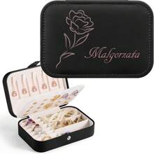 1pc, Custom Name, Personalized Jewelry Box, Ring And Necklace Zipper Jewelry Box, Gifts For Girls, Friends And Mothers, Exquisite Jewelry Box, Christmas Gift, New Year Gift, Holiday Gift, Blessing Gift - Multicolor - View 14