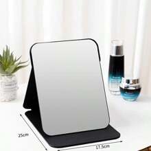 INS 折叠化妆镜，学生宿舍桌面化妆镜，可爱便携家用化妆镜，化妆，便宜，房间装饰，梳妆台，旅行，卧室，化妆配件，镜子，梳妆镜，便宜，圣诞礼物，化妆品，化妆工具，便宜货，礼物，女士礼物，圣诞礼物 - 黑色 - 查看 3