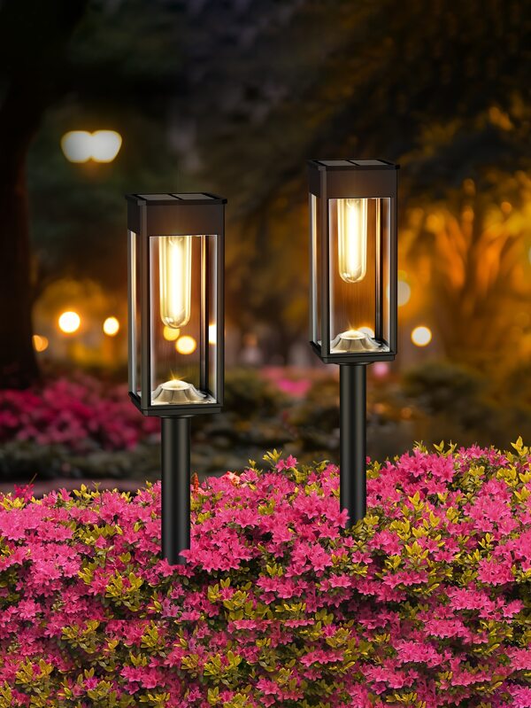 1/2/4/6/8 Pezzi di lampade solari al tungsteno, impermeabili e a risparmio energetico per uso quotidiano, con accensione automatica e sensore di luce, assemblaggio smontabile, installazione semi-a filo, adatte per giardino, terrazza, sentiero, illuminazione paesaggistica decorativa