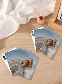 1 Deck Custom Photo Playing Cards - Personalized Poker Cards With High-Quality Print, Paper Material, Ideal For Party, Wedding, Birthday, Business Gifts, Christmas, Thanksgiving, Valentine's Day, Graduation, New Year, Gift For Her, Personalized Gift, Multi-Functional, Colorful, Modern, Custom, Personalized, Unique, Ideal Gifts For Him, For Valentine's Day,For Housewarming - Multicolor - View 8