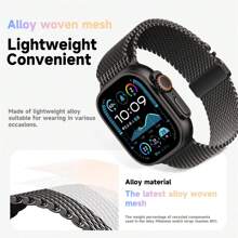 1pc Milanese Loop Apple Watch Band Strap Compatible With Apple Watch S10 46mm 42mm Ultra 38/40/41/42/44/45/49mm Metal Band Compatible With Watch Series 10 9 6 5 SE 7 8 4 3 2 1 Strap Bracelet Smart Watch Accessories