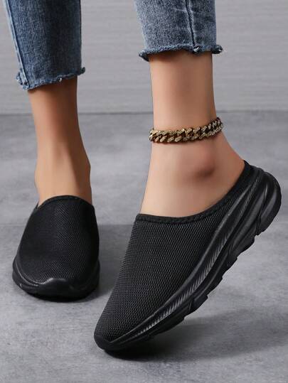 2024夏季新款轻便舒适透气减震休闲户外防滑一脚蹬男女鞋，女士运动鞋