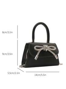 Women's Fashion Textured Bowknot Handbag