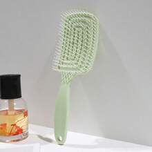 1 pièce Peigne de coiffure avec des côtes ajourées, peigne en nylon pour les moustiques, peigne carré à bascule, grand peigne incurvé. Convient pour démêler les cheveux et résoudre divers problèmes capillaires. Peut également être offert comme cadeau pour la mère, la petite amie, les amis ou le patron pour diverses occasions