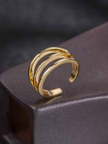 1pc Fashion European & American Style Foot Ring, Beach Pearl Open Toe Knuckle Rings, Sexy Foot Jewelry - Gold - View 3