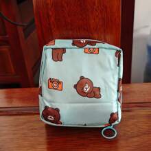 Grand sac de rangement portable mignon et en forme de dessin animé pour serviettes hygiéniques pour femmes - Multicolore - Voir 1