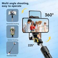 AXNEN Selfie Stick Tripod With Detachable Phone Bracket Monopod With Wireless Remote, 4 In 1 Extendable Portable Selfie Stick & Phone Tripod Stand Compatible With Gopro, I-Phone/Samung/