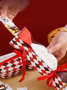 5pcs/10pcs Creative Gift Boxes With Colored Ribbons, Suitable For Weddings, Valentine's Day And New Year - Beautiful Celebration Packaging Gift Bags, For Mother's Day , Bridesmaid Gifts , Gratuation Gifts , Birthday Gifts,Wedding Gifts