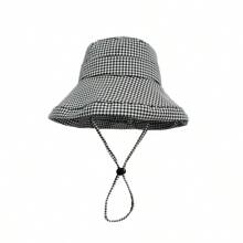 Korean Ins Style Plaid Wide Brim Bucket Hat, UV Protection Sun Hat For Women, Suitable For Spring, Summer And Autumn - Multicolor - View 1