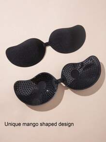 1 Pair Classic Mango Self-Adhesive Push Up Breast Petals, Black