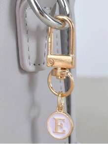 26er Buchstaben Buchstaben Schlüsselanhänger, rundkuppelförmig, zweiseitig, aus Legierung | Initiale A-Z, goldfarbenes Taschen- & Accessoire-Anhänger | Vielseitiger Karabinerverschluss Schlüsselring für Dekoration | Einzigartiges Schreibwaren, Rucksack & Kopfhörer-Taschenverschluss | Ideales Geschenk zum Geburtstag & Lernhilfe zu Halloween