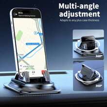 [Customer Favorite] 360° Rotatable Car Phone Mount - ABS Material, Silicone Non-Slip Pad - Dashboard Compatible With Car, Office, Home Use