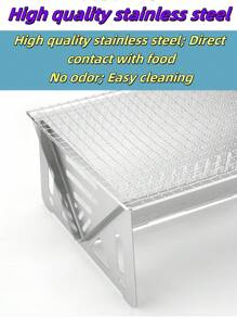 1 Stück faltbarer Edelstahl Campingkochset, tragbarer Grill für den Außenbereich