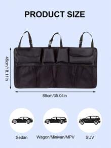 1PC Túi đựng đồ cốp xe hơi treo ghế sau, có 8 túi đựng đồ lớn, Túi đựng đồ cốp xe tiết kiệm không gian trong xe SUV và xe tải - Nhiều màu - Xem 10