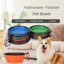 Multi-Functional Cat/Dog Lover Gift And Dog/Cat Mom Love Pet Foldable Silicone Bowl, Colorful Portable Design, For Dog Lover And Dog Mom Loves & Cat Lover And Cat Mom Loves, Safe , Easy To Store
