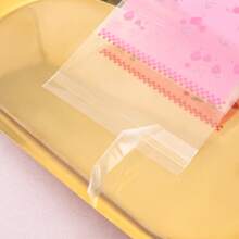 50 Stücke niedliche, süße rosa Erdbeermuster selbstklebende OPP-Beutel, geeignet für Schmuck, Dekoration, Geschenkverpackung und Aufbewahrung