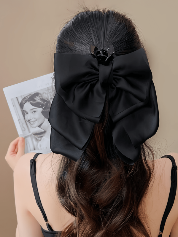 زرير شعر عنيق من شريط أنيق قطعة واحدة لتسريحة ذيل حصان وشعر مكوّن من ربطة وزنب