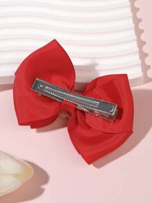 2pcs/Pack Cute Red Bow Teddy Bear DIY Hair Clips Children Girl Hair Accessories