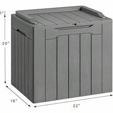 30 Gallon Resin Deck Box Outdoor Indoor Waterproof Storage Box For Patio Furniture Pool Accessories Storage For Cushion Garden Tools (30 Gallon, Black)