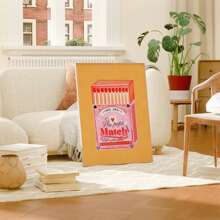 1pc Perfect Match Wall Art Picture Vintage Canvas Prints Paintings Pink Matchbox Poster Contemporary Decor For Bedroom, Living Room, Or Dorm Unframed - Multicolor - View 6