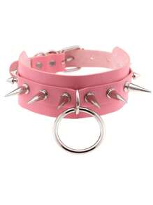 1pc Fashionable Adjustable Choker Necklace, Versatile Neck Chain, Pink Series, Perfect Gift Idea For Valentine's Day, Christmas, Suitable For Daily Wear, Festival, Party, Performance - Multicolor - View 3