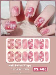 Multi-Color Ombre Nail Polish Strips For Women Nails Full Nail Wraps Solid Gradient Designs Nail Gel Strips For Nails Art Stickers Kit Gel Nail Strips Press On Nails,New No-Bake Gel Nail Decal Flower Butterfly Waterproof Nail Decal Patch With All Summer Nail Coating