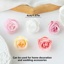 5PCS/10PCS Artificial Silk Rose Head, Rosebud Rose Flowers Bouquets Room Decor Fall Decor Bouquets Fake Plants For Centerpieces For Spring Autumn Decorations Wedding Vase For Home Dining Room Bedroom Decorations, Festival Birthday Party Accessories, Outdoor Garden Decorations Gifts Graduation