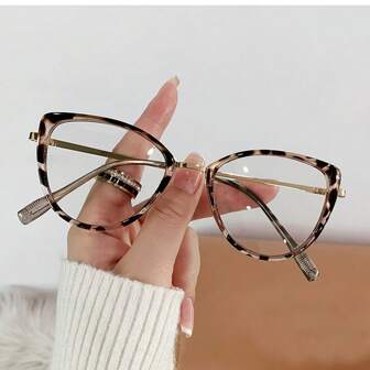 1pc New European And American Cat Eye Frame And Fashionable Glasses