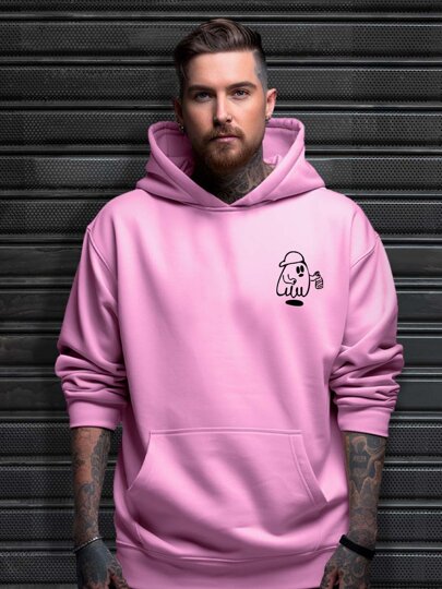 Blusa Moletom Unissex Fantasma Blusa Frio Masculino Feminino Capuz Bolso Flanelado