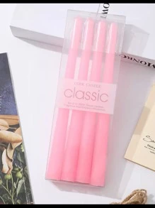 4pcs Multicolored Decorative Pillar Candles Gifts Birthday Graduation - Multicolor - View 11