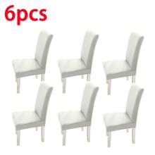 1/2/4/6 piezas Fundas de silla de microfibra de color liso