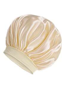 1 件装男士帽子纯色宽边弹力丝绸光滑缎面帽子男女皆宜，休闲舒适睡帽，护发帽 - 彩色 - 查看 7