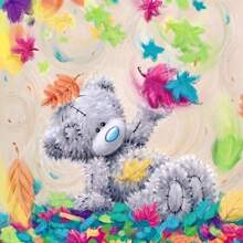 1 件 40*40 厘米/15.8*15.8 英寸无框 5D 钻石画套装，熊图案，全圆钻，钻石艺术刺绣，墙面装饰工艺品 - 彩色 - 查看 7