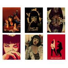 1pc Pop Wall Arts Posters Classical Movie Uma Thurman Posters Canvas Printing Home Living Room Bedroom Bar Decoration Unframed - Multicolor - View 1